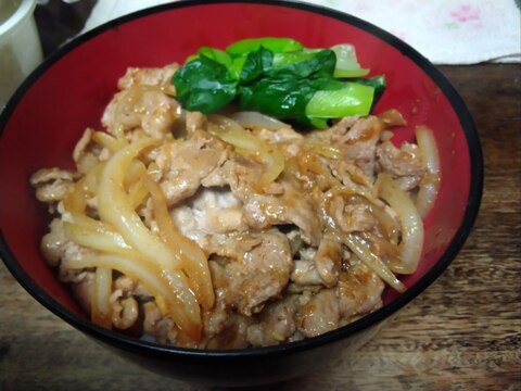 お肉たっぷりの味噌豚丼